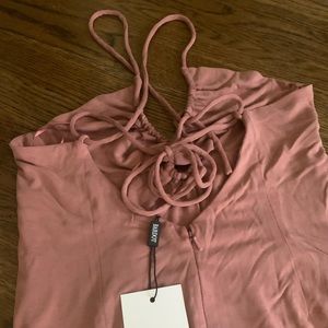 Bardot strappy dress, Wild Rose color - NWT